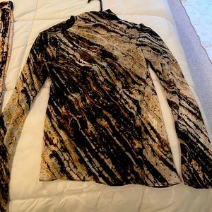 Zara 2 piece pants and sheer top set, Multi color size S&L